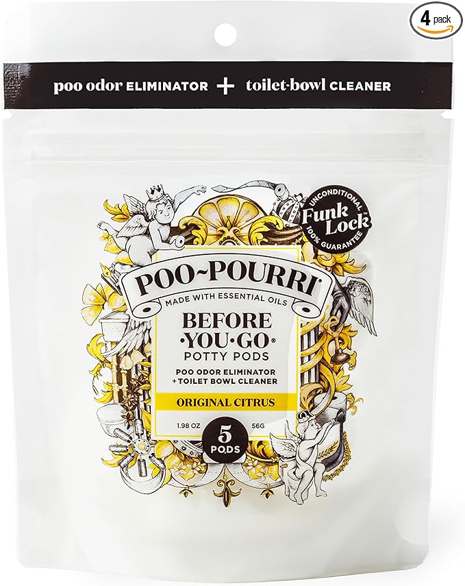 Poo-Pourri Before-You-Go 2-in-1 Toilet Potty Pods, Original Citrus, 5 Ct by %7EPourri