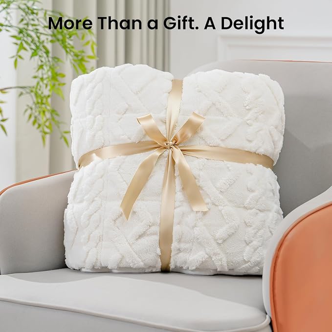 Drewin Comfort Weighted Blanket 20lbs, Stylish Jacquard Sherpa Weighted Blankets - Image 8