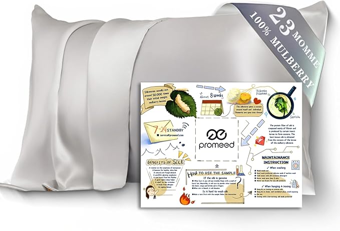 PROMEED Silk Pillowcase for Hair and Skin by PromeedTextile