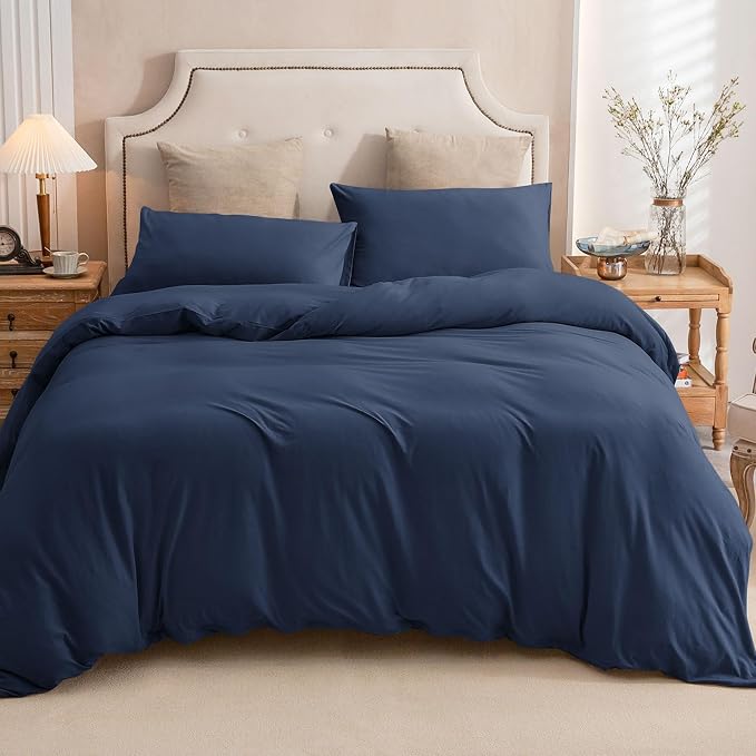 PURE ERA Jersey Knit Duvet Cover Set 100% T-Shirt Cotton Super Soft Comfy 3pc - Image 8