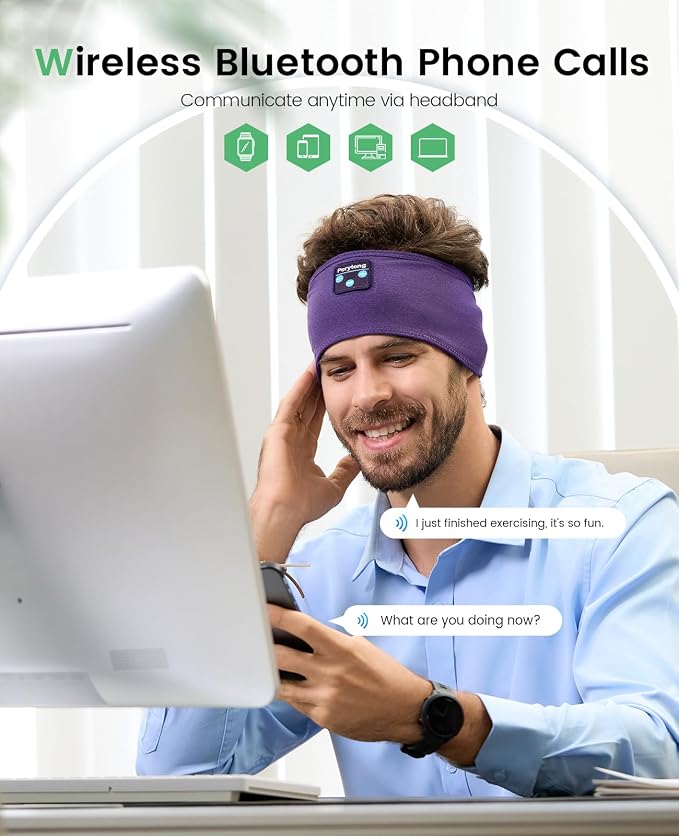 Perytong Sleep Headphones Bluetooth Headband - Image 2