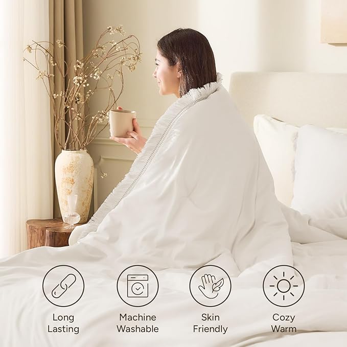 Andency California King Comforter Set Beige - Image 3