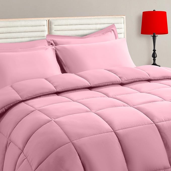 TAIMIT Pink Queen Size Comforter Set by TAIMITBedingSets