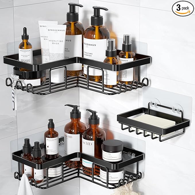 YASONIC Corner Adhesive Shower Caddy, by YASONIC