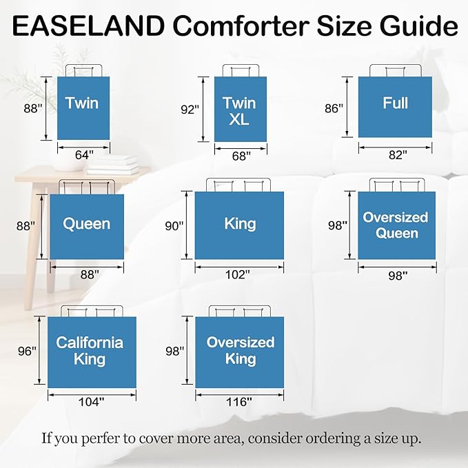 EASELAND Twin Size Down Alternative Comforter - Image 8
