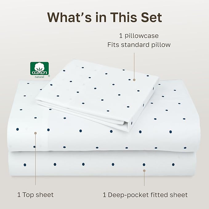 California Design Den Soft 100% Cotton Twin Sheet Set, 400 Thread Count Good - Image 4