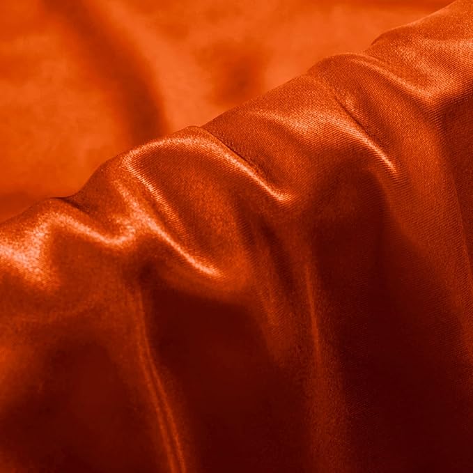 Aormenzy Satin Pillow Cases for Women King Size Set of 2, Burnt Orange Satin - Image 2