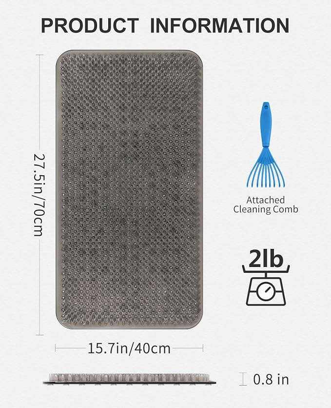 OTHWAY Non Slip Grassy Bathtub Mat : 27.5X15.7 inches Sturdy But Soft Bath - Image 4