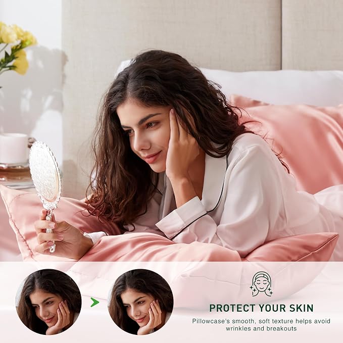 Love's cabin Satin Pillowcase Set of 2 Queen Size 20x30, Cooling Pillow Covers - Image 3