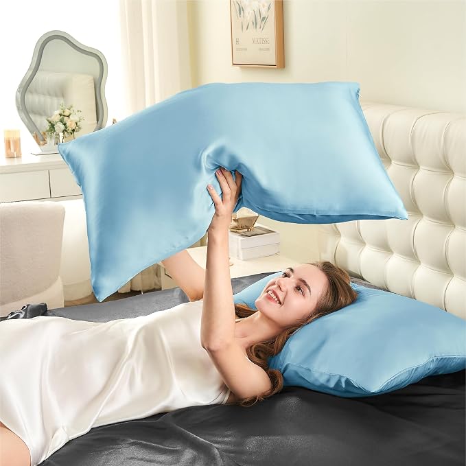 INFIIXSO Mulberry Silk Pillow Cases King Size Set of 2, Silk Pillowcase - Image 7