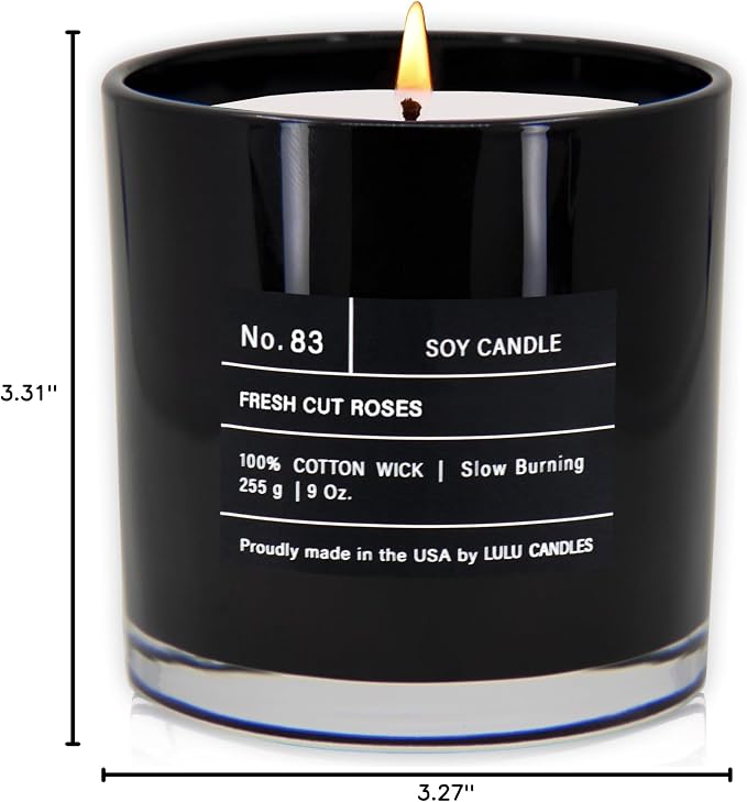 Lulu Candles | Fresh Cut Roses | Smells Floral & Musky | Luxury Scented Soy Jar - Image 2