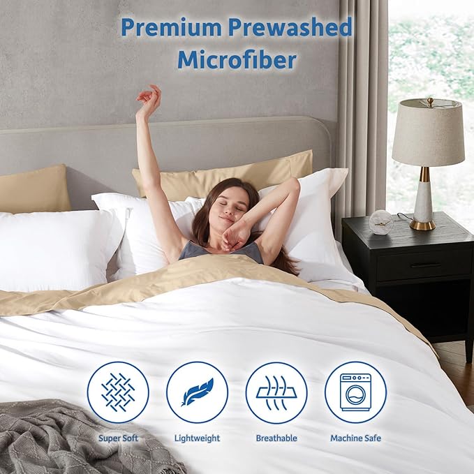 Nestl White Duvet Cover Queen Size - Image 6