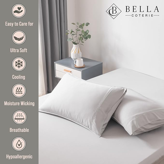Bella Coterie | Luxury Bamboo Viscose Standard Size Pillowcase Set | 100% - Image 2