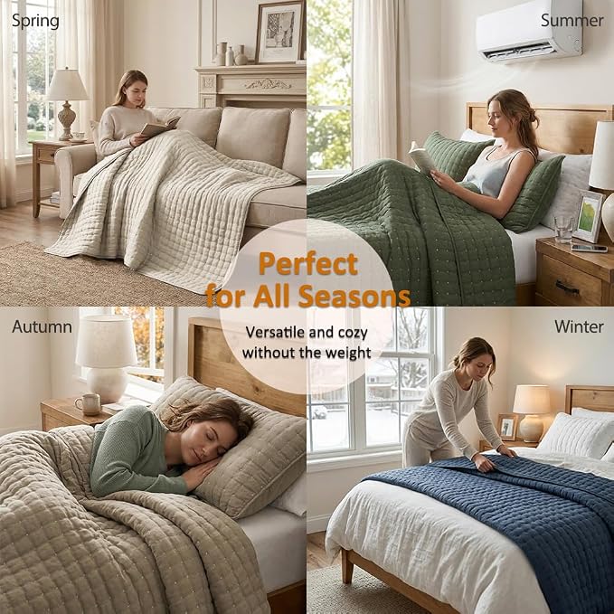 WDCOZY Sage Green Twin Quit Size Bedding Sets - Image 8