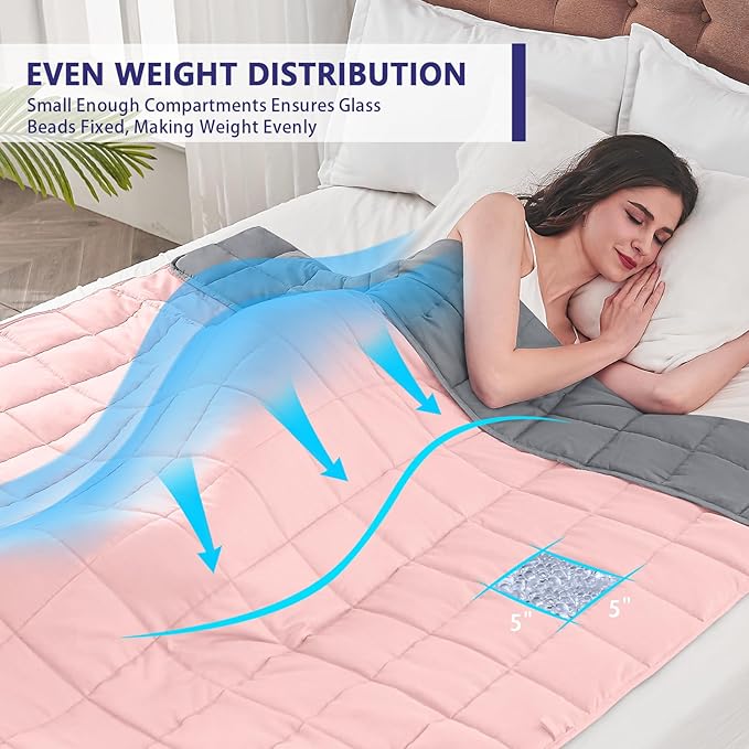 yescool Weighted Blanket for Adults Cooling Heavy Blanket for Sleeping Perfect - Image 3