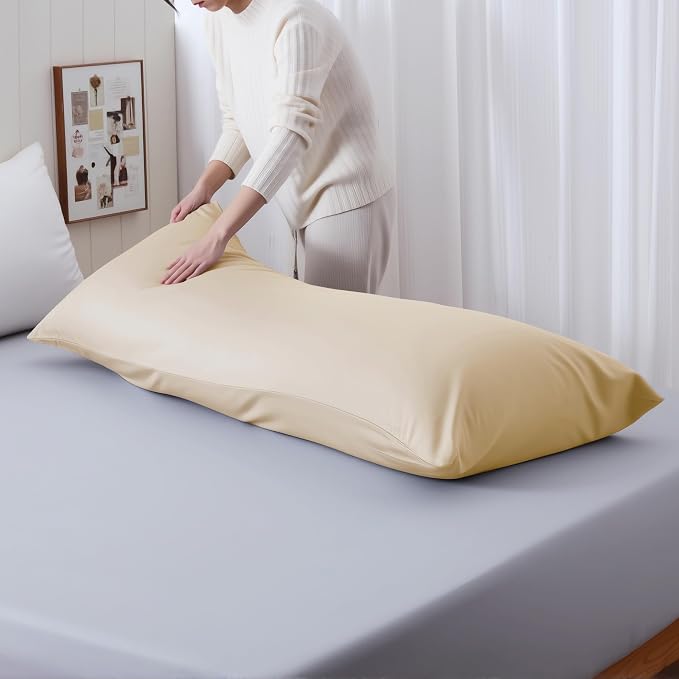 Body Cooling Pillow Case, Viscose Derived from Bamboo Long Pillow Protectors - Image 4