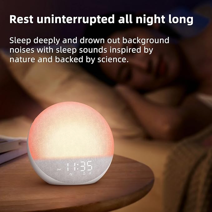 Sunrise Alarm Clock White Noise Machine: Natural Wake Up Light - Image 6