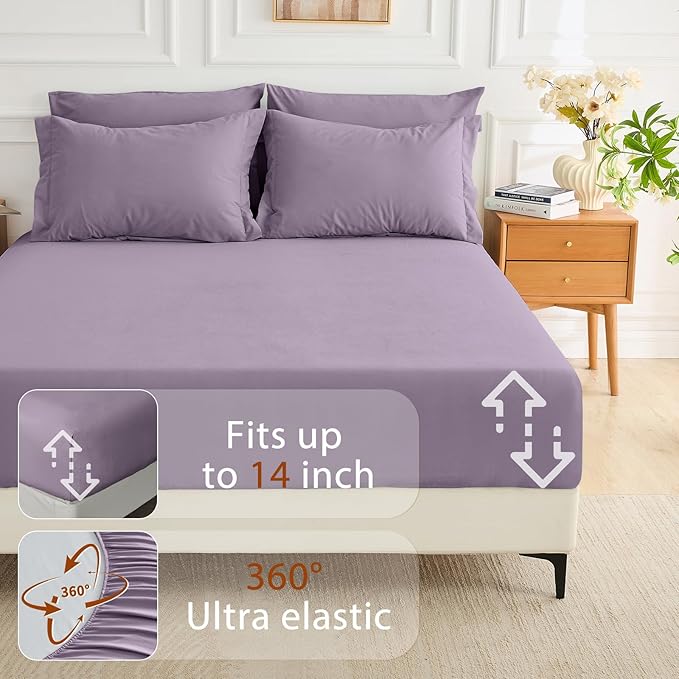 MUXHOMO 7 Pieces King Comforter Set, Soft Bed in a Bag King Size, All Season - Image 6