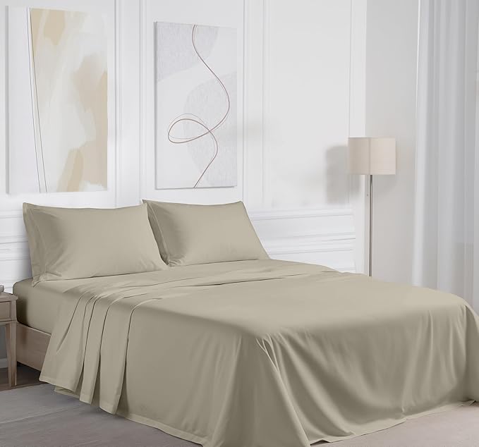 RUVANTI 100% Cotton Sheets – Full Size Percale Bedding, Cooling & Breathable - Image 2