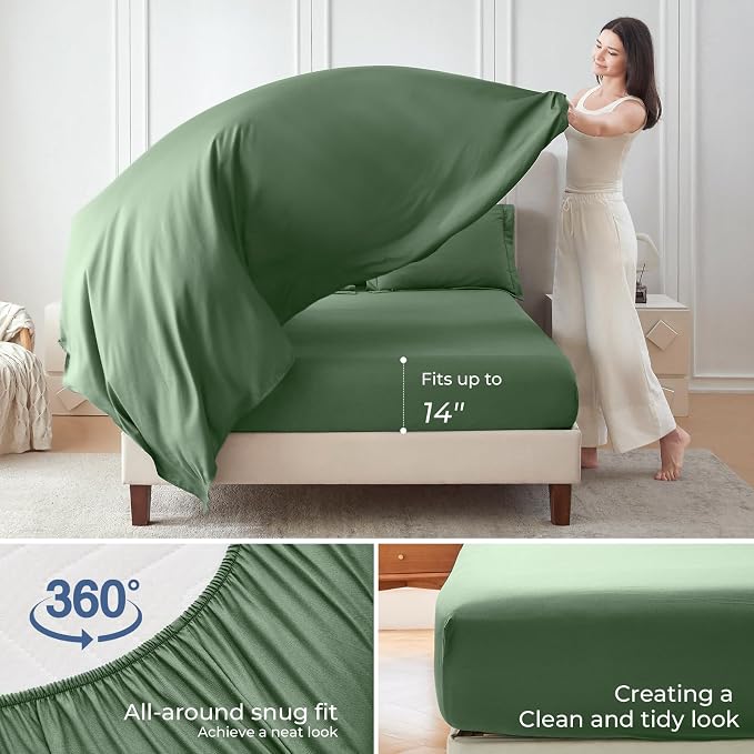 Sasttie Queen Comforter Set, 7 Pieces Bed in a Bag Queen, Complete Bedding Set - Image 4
