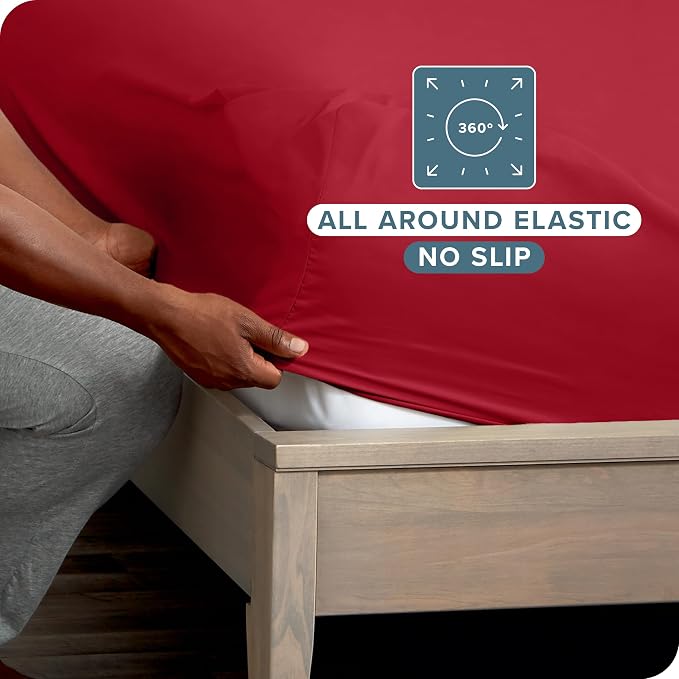 Bare Home 2-Pack Fitted Bottom Sheets Twin XL - Image 3