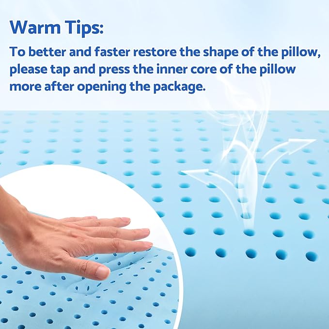 CushZone Memory Foam Pillows for Sleeping, Bed Pillow - Image 3