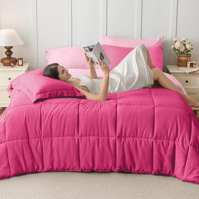 JOLLYVOGUE Twin Comforter Set, Ultra-Soft Bed in a Bag Twin Size 5 Pieces - Image 6
