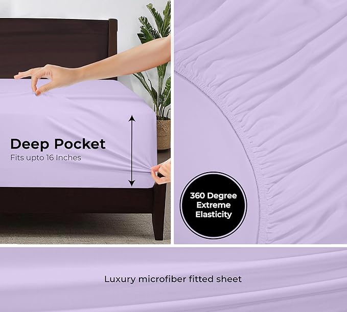 Royale Linens Fitted Sheet King - Image 3