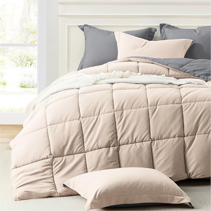Homelike Moment Twin Comforter Set Beige, Comforter Twin Size Bed Set, by HomelikeMoment