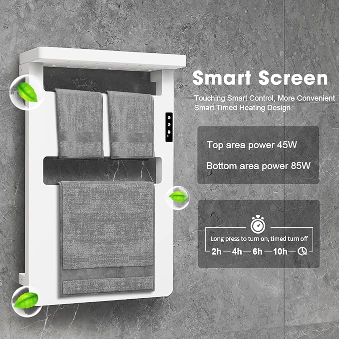 Towel Warmer with Timer for Bathroom, Towel Warmer Rack with Top Shelf - Image 3
