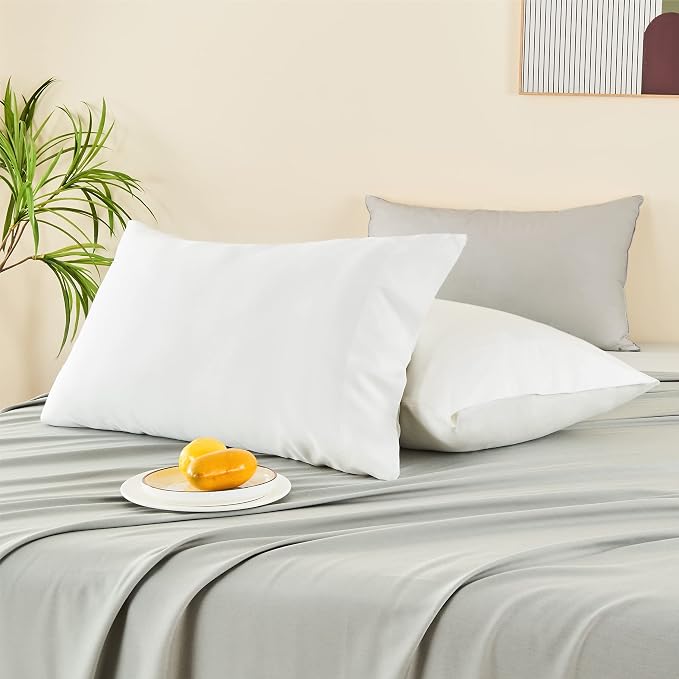 BEDELITE White Pillow Cases Queen Size Set of 2, Rayon Derived from - Image 7