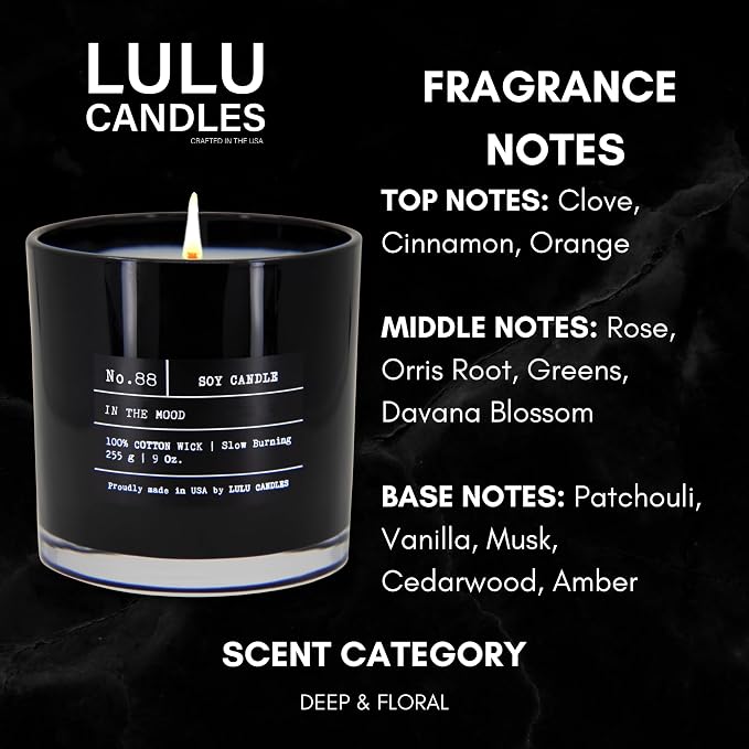 Lulu Candles | in The Mood | Luxury Scented Soy Jar Candle | Hand Poured in The - Image 2