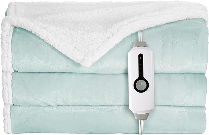 LaffyLo Heated Throw Blanket 50 x 60, Fast Heating Electric Blanket, Dual-Sided - Image 7