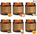 Candles for Home Scented, 6 x 3.5 oz Soy Wax & 150 Hours Long Lasting Fall by Unknown