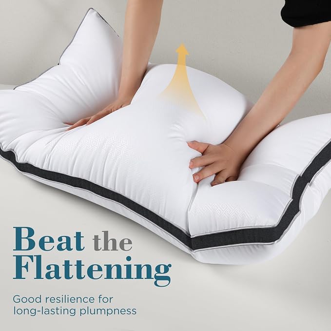 viewstar Bed Pillows Standard Sizes Set of 2, Hotel Quality Cooling Down - Image 4