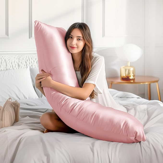 BEDELITE Satin Body Pillow Cover, Super Soft and Cooling Body Pillow Pillowcase - Image 6