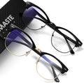 Blue Light Blocking Glasses Vintage Half Frame UV Clear Lens Anti Eyestrain by AOMASTE