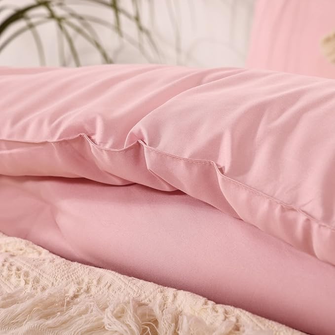 ROSGONIA Pink California King Comforter Set - Image 7