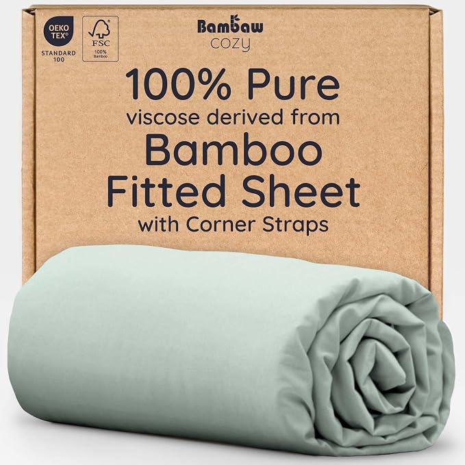 Bambaw 100% Viscose Derived from Bamboo Full Fitted Sheet Only, Soft & Cooling by Bambaw