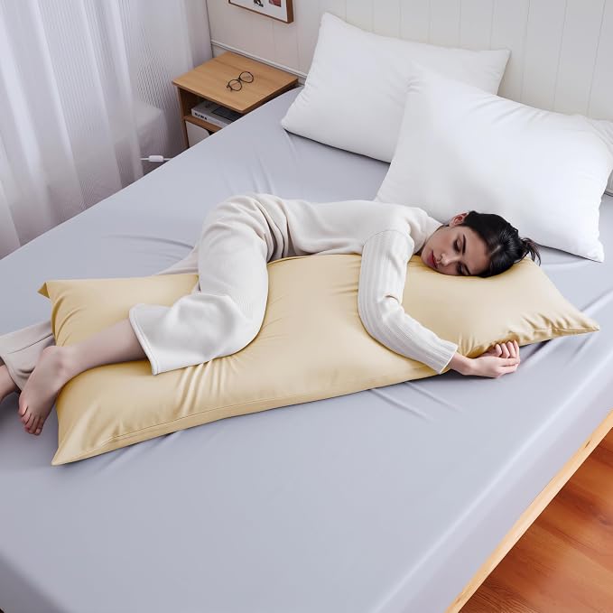 Body Cooling Pillow Case, Viscose Derived from Bamboo Long Pillow Protectors - Image 6