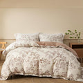 Duvet Cover Set King Size Floral Pattern 600 Thread Count Ultra Soft 100% Long by OAITE