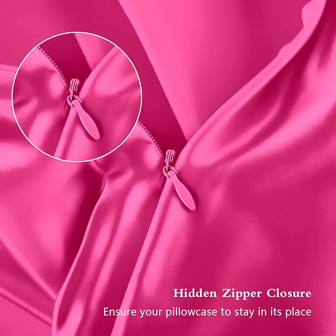 Silk Pillowcase 2 Pack, Natural Mulberry Silk Pillow Case, Anti Acne Silk - Image 3