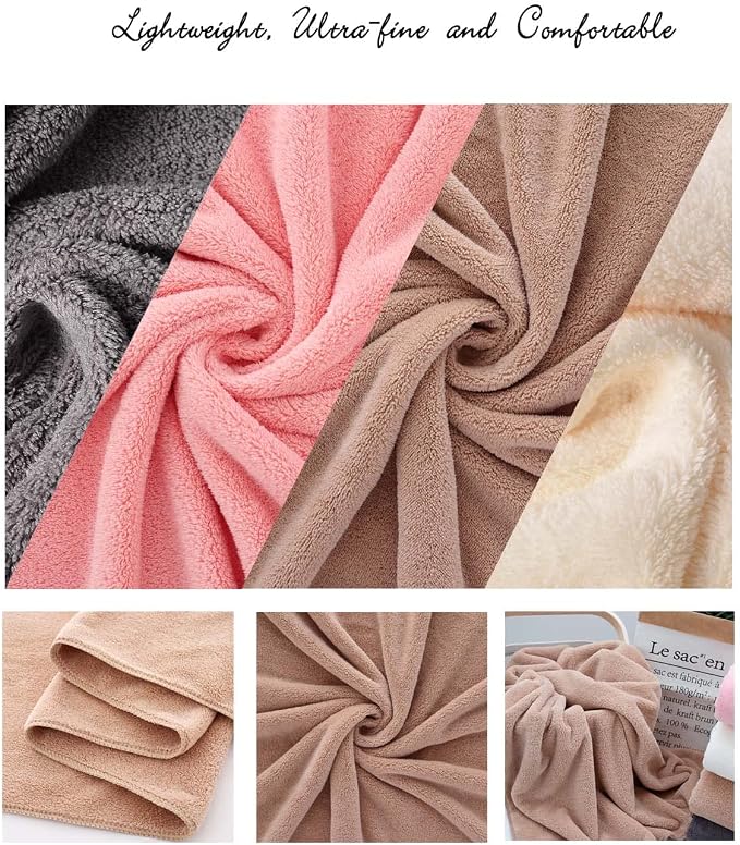Lumimi Towels 4 Pack Soft Microfiber Bath Towel Set Salon Gym Yoga Travel Very - Image 6