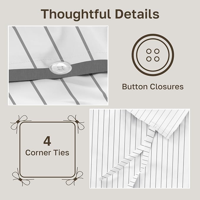 California Design Den Printed 100% Cotton King Duvet Cover Set - Image 6