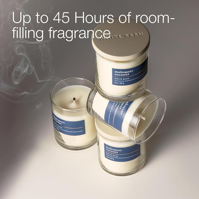 Bath & Body Works Single Wick Candle, Mahogany Coconut Candle, Long-Lasting - Image 5
