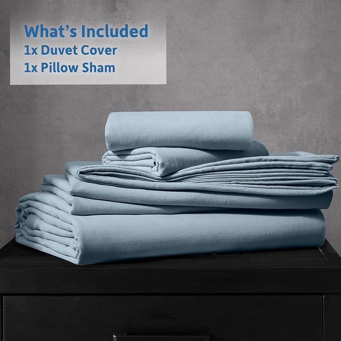 Nestl Stone Blue California King Duvet Cover Sets - Image 9