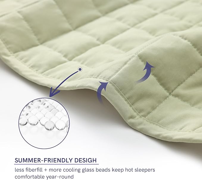 YnM Exclusive 20 lbs Weighted Blanket, Extra Heavy Cotton/Polyester Bed Blanket - Image 4