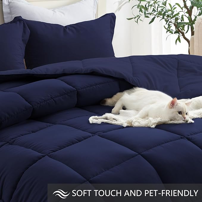 Homelike Moment Queen Comforter Set, Soft Down Alternative Bedding Set - Image 4