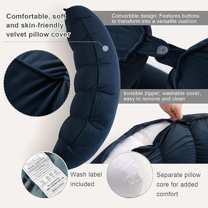 Peallow – Long Round Body Pillow - Image 4