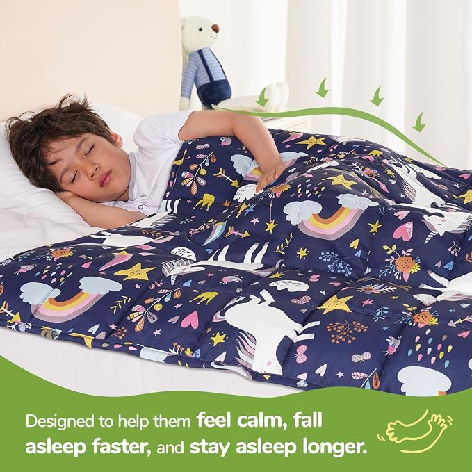 Sivio Weighted Blanket 7lbs, Unicorn Cooling Weighted Blanket, Breathable Heavy - Image 2